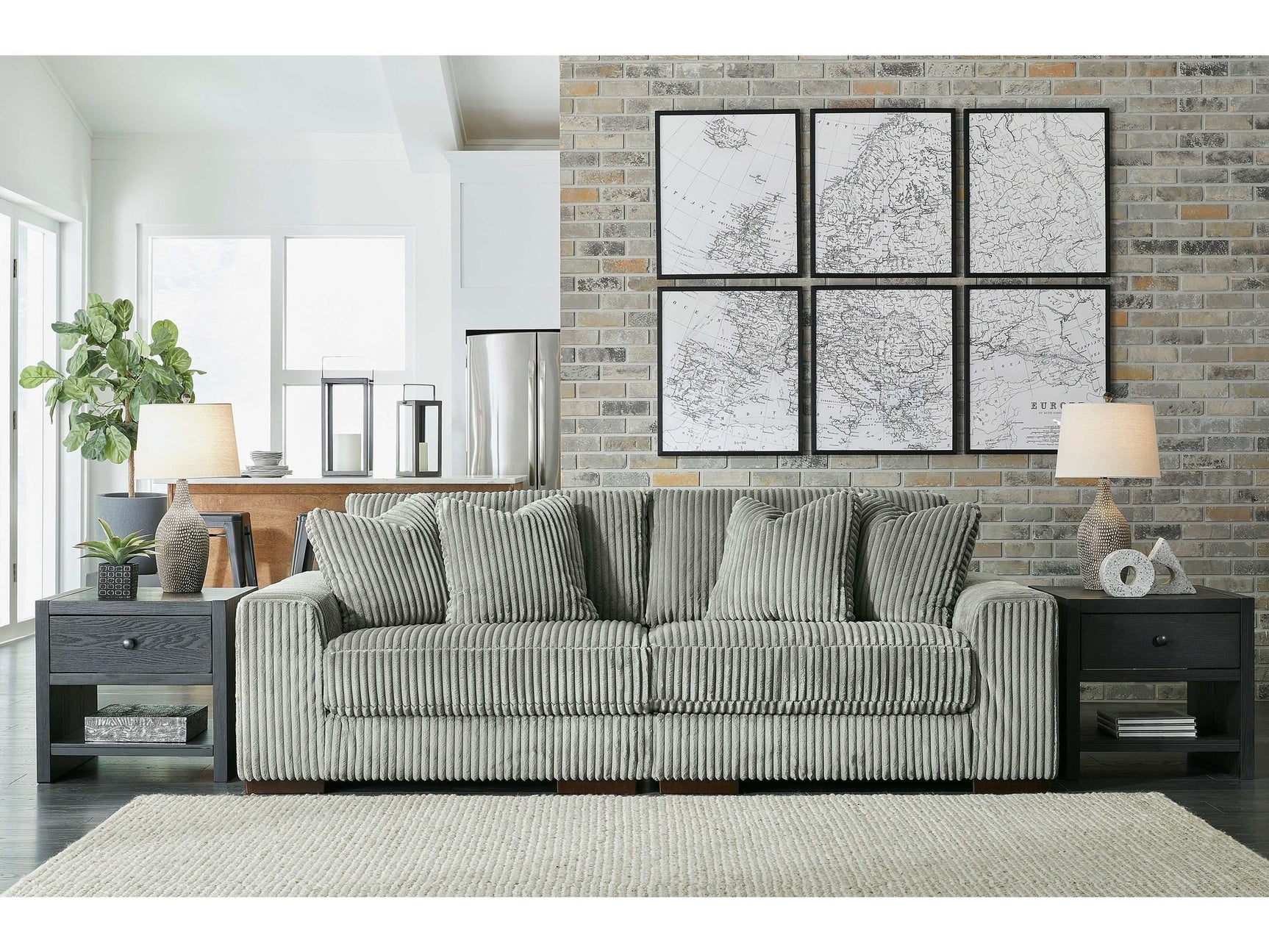 Lindyn Fog 2pc Sectional Loveseat (Online Special Price) - Ornate Home
