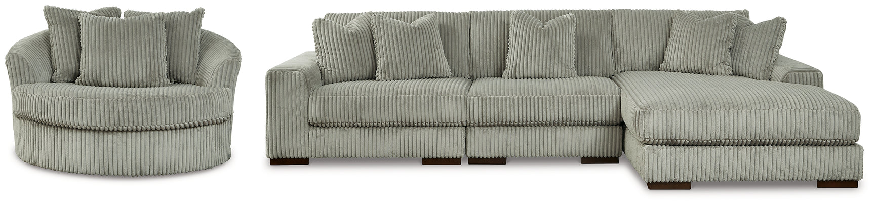 Lindyn Fog 3-Piece Sectional and Chair (Online Special Price) - Ornate Home