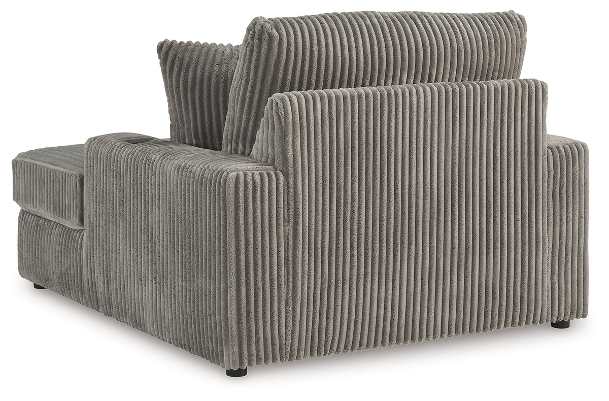 Lindyn Fog 3pc RAF Chaise Sectional - Ornate Home