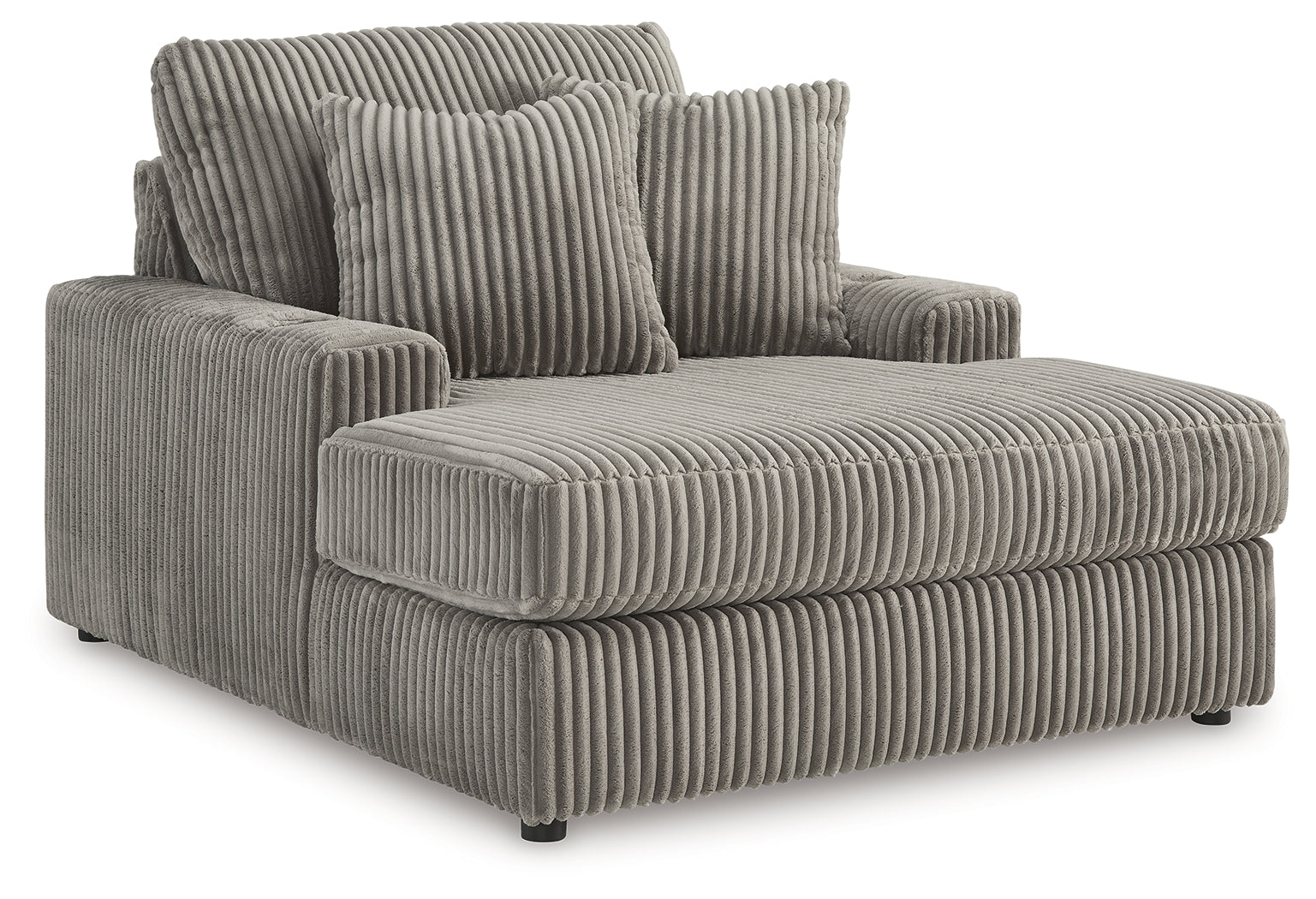 Lindyn Fog Chaise Lounge w/ 2 Cup Holders & USB Charging Port - Ornate Home
