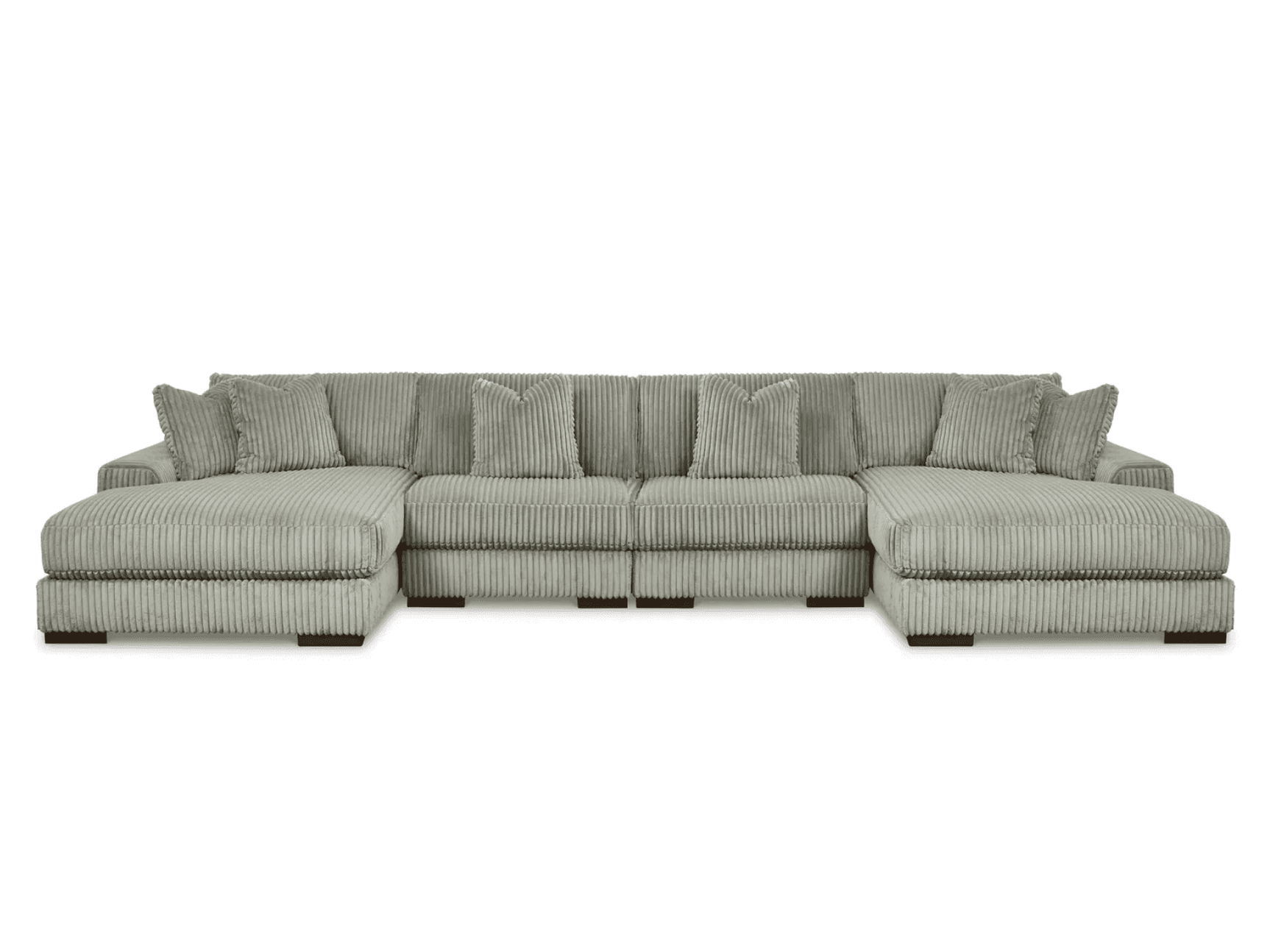 Lindyn Fog 4pc U Shape Double Chaise Sectional (Online Special Price) - Ornate Home