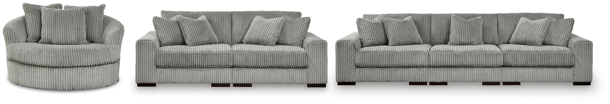 Lindyn Fog Sofa, Loveseat and Oversized Chair - Ornate Home