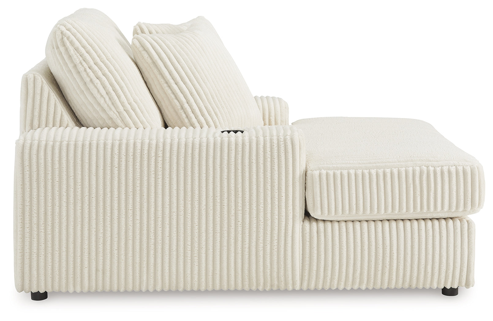 Lindyn Ivory 2-Piece Sectional, Chaise and Oversized Ottoman - Ornate Home
