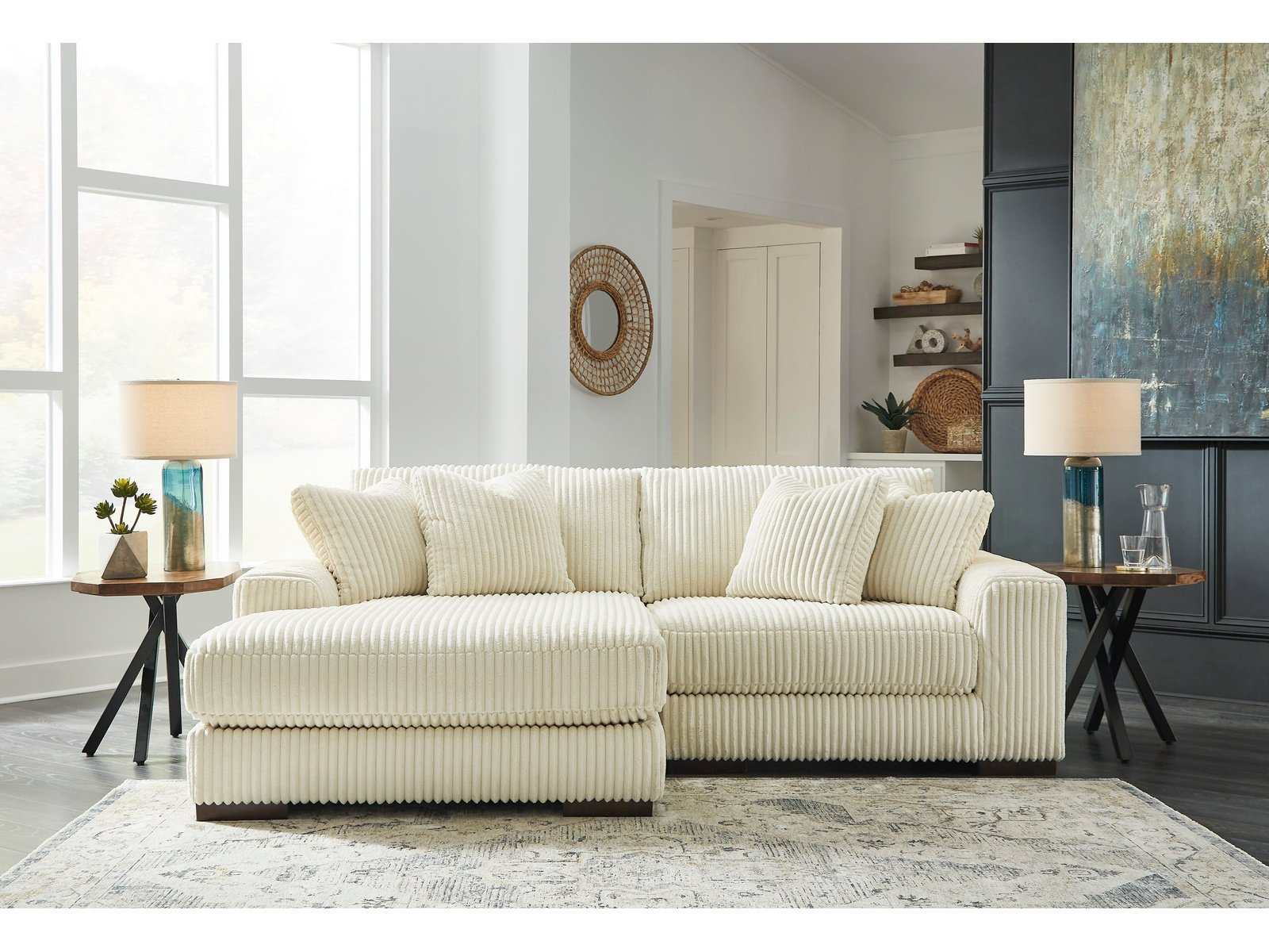 Lindyn Ivory 2pc LAF Chaise Sectional (Online Special Price) - Ornate Home