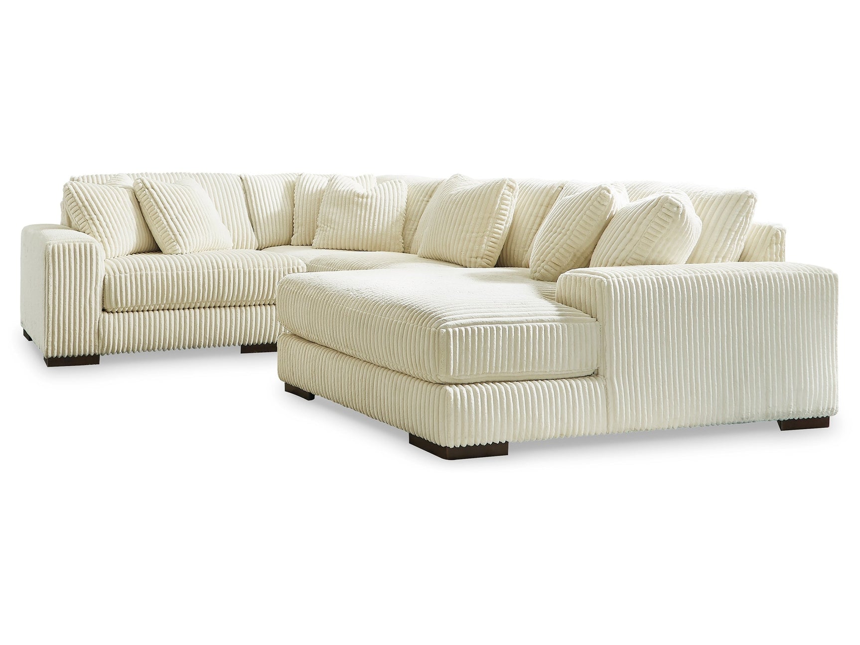 Lindyn Ivory 4-Piece RAF Chaise Sectional - Ornate Home