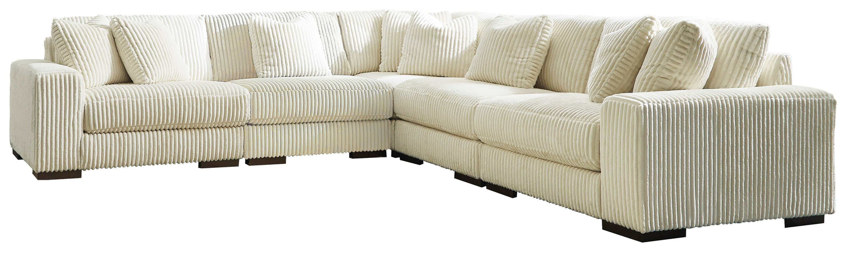 Lindyn Ivory 5pc Symmetrical Sectional (Online Special Price) - Ornate Home