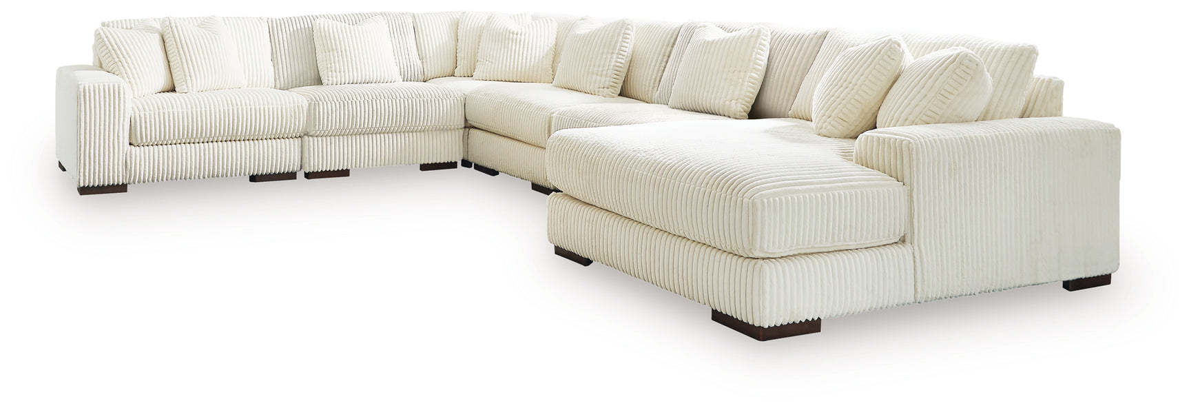 Lindyn Ivory 6-Piece Sectional with Chaise and Ottoman (Online Special Price) - Ornate Home