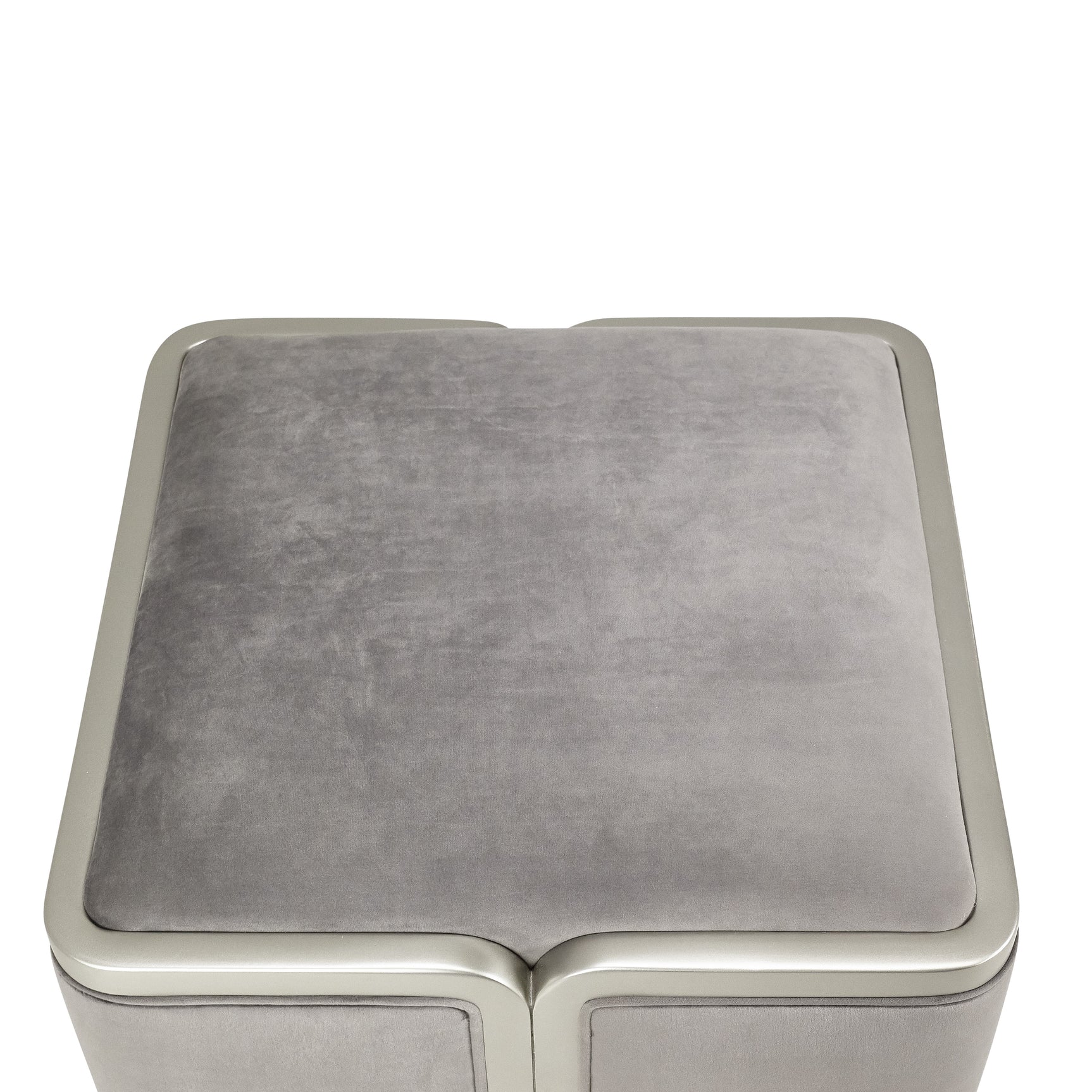 Linea Silver Mist/Gray Pearl Ottoman - Ornate Home
