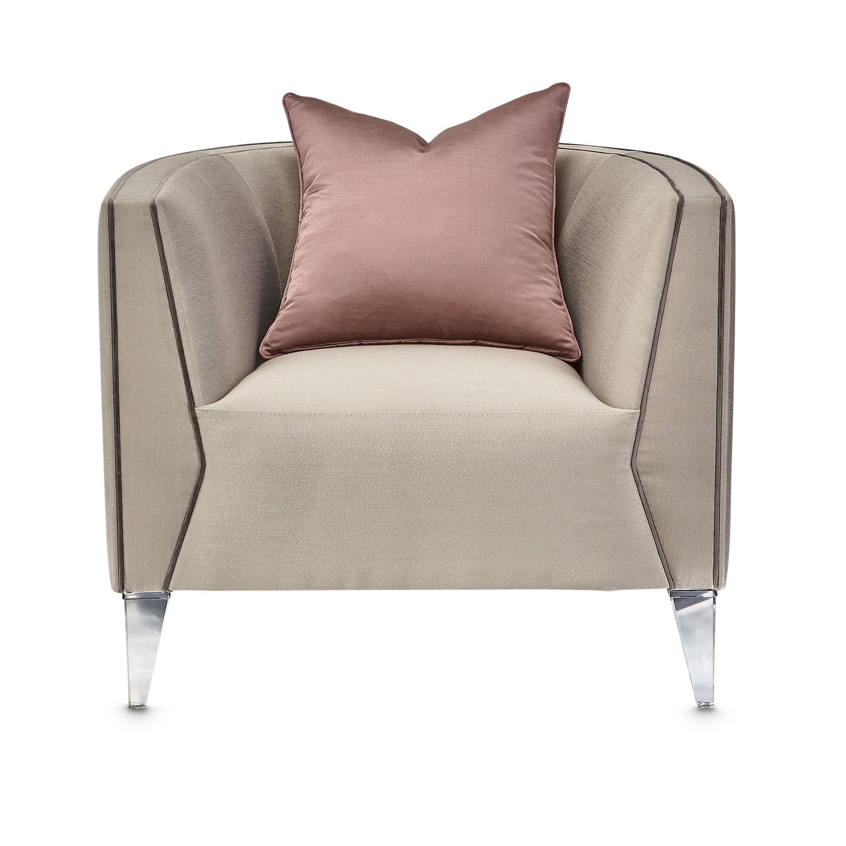 Linea Silver Mist/Metallic Matching Chair - Ornate Home