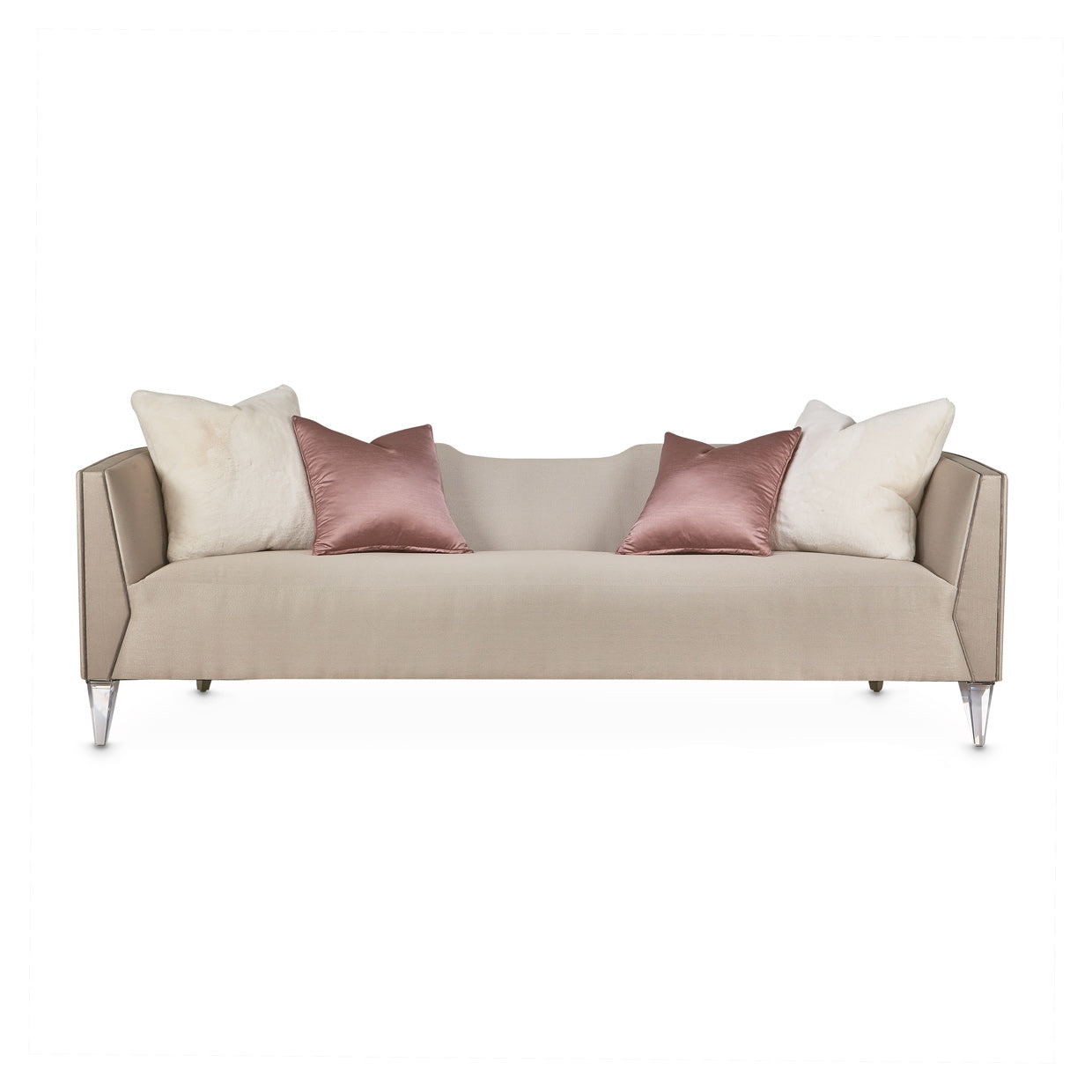 Linea Silver Mist/Metallic Sofa - Ornate Home