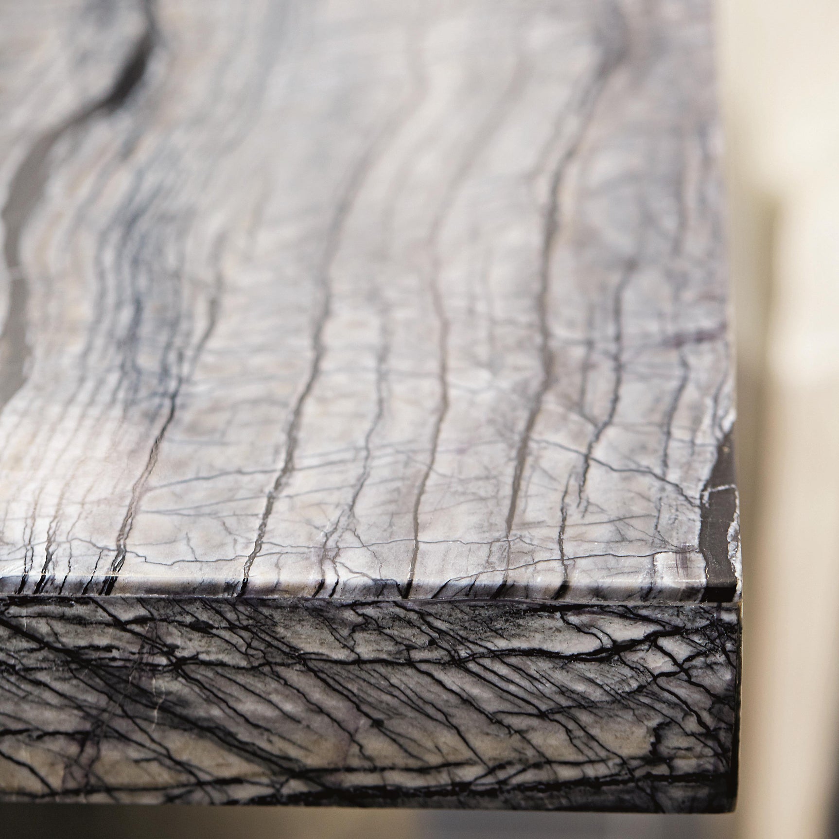 Linea Textured Graphite/Black Forest Desk - Ornate Home