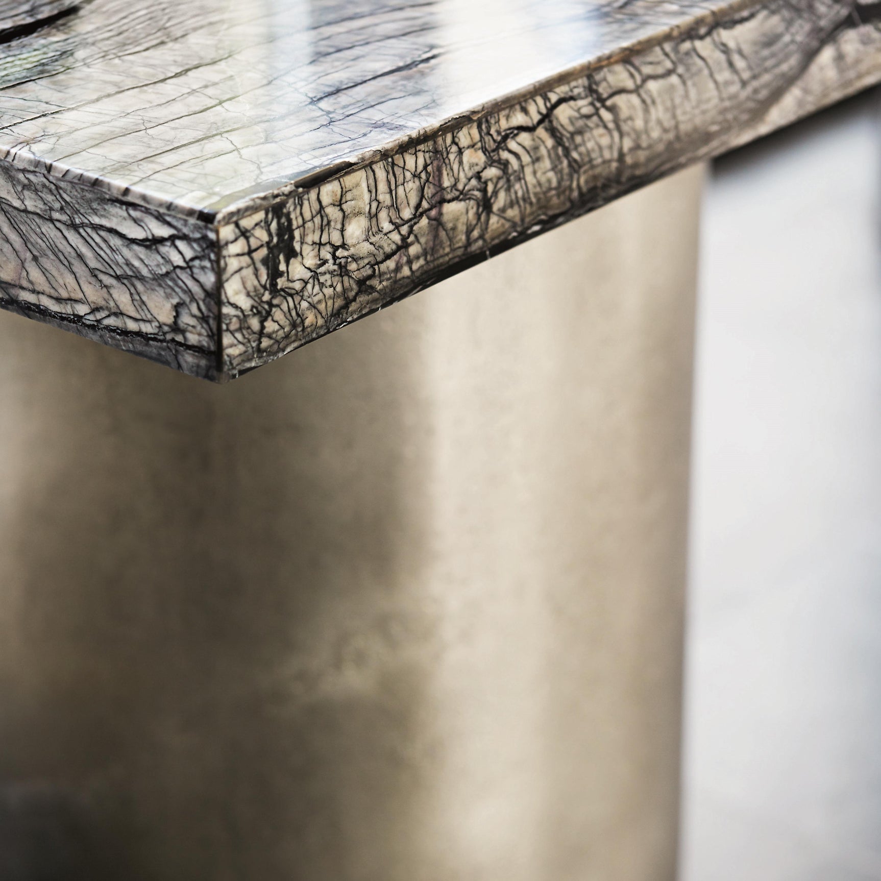 Linea Textured Graphite/Black Forest Desk - Ornate Home