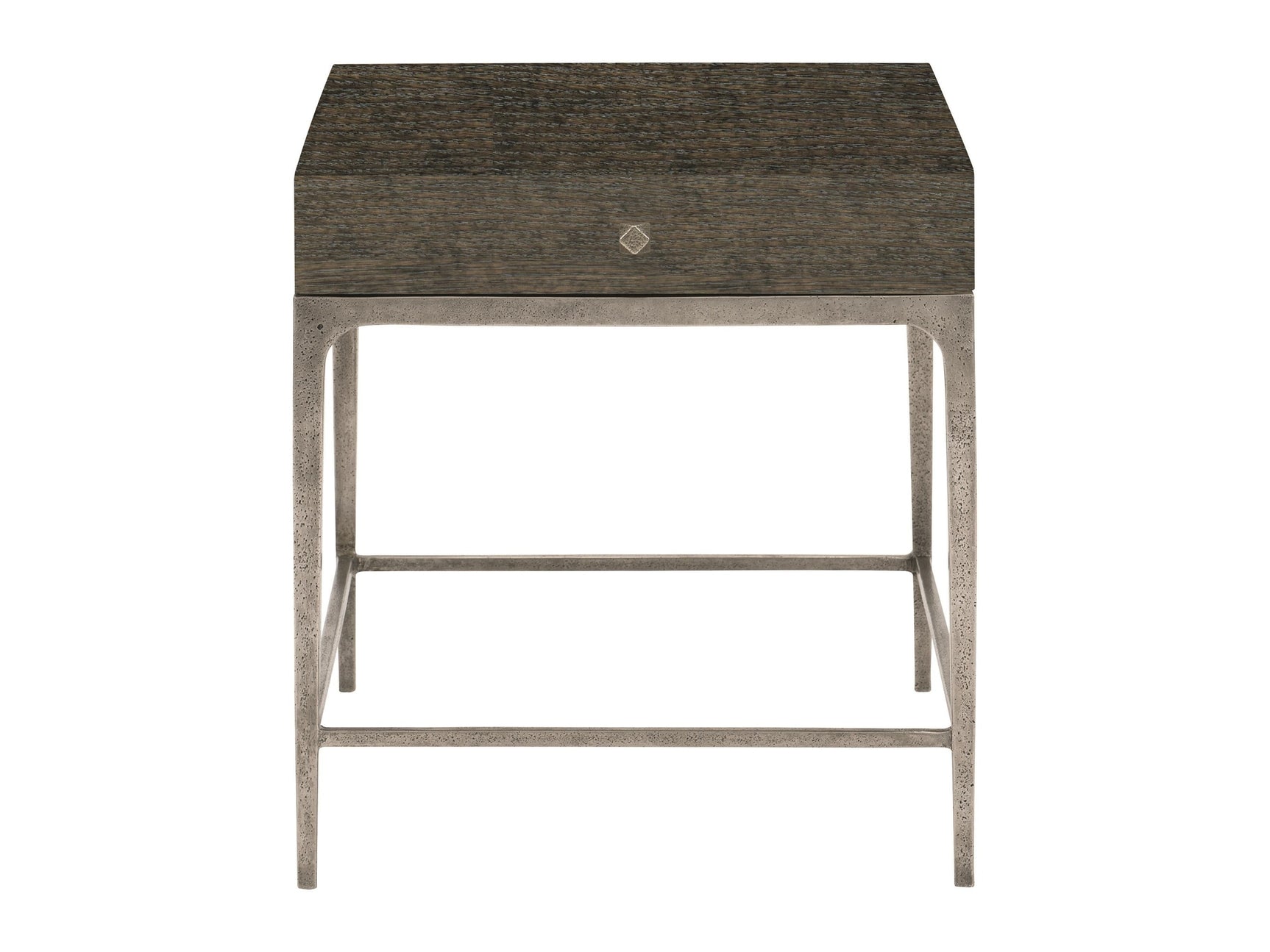 Linea Textured Graphite/Cerused Charcoal Side Table - Ornate Home