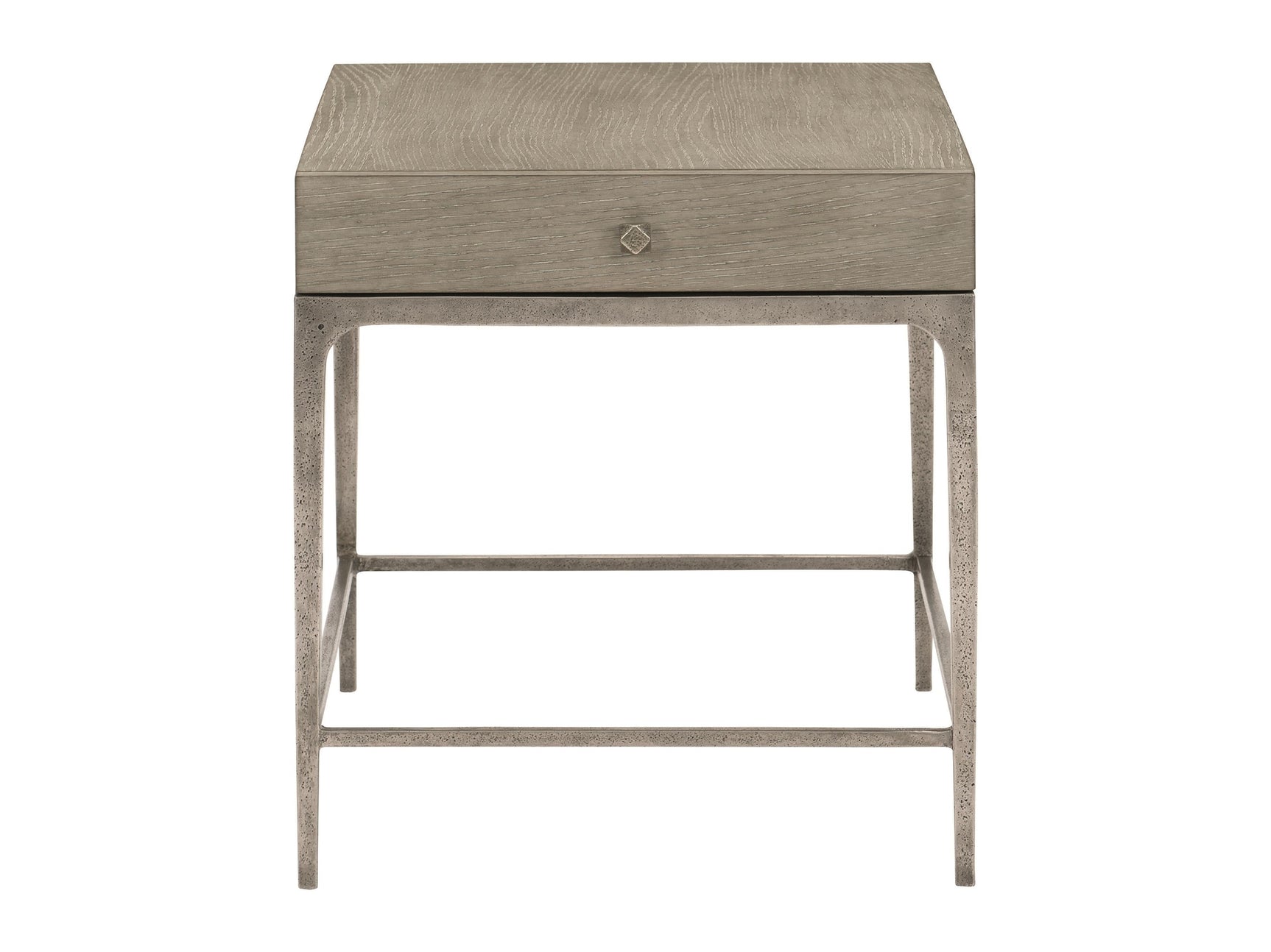 Linea Textured Graphite/Cerused Greige Side Table - Ornate Home