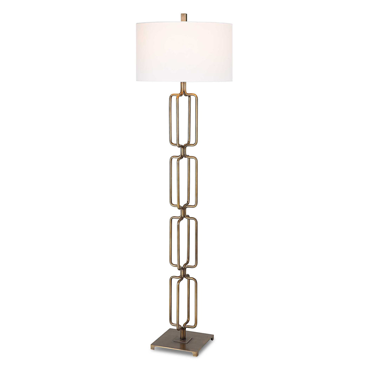 Link Brushed Gold Floor Lamp - Ornate Home