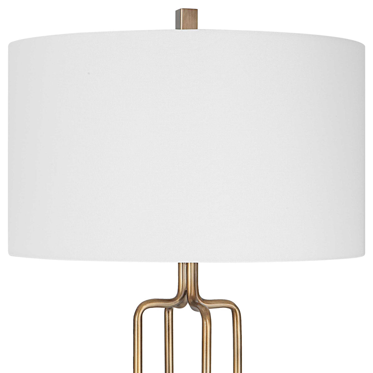 Link Brushed Gold Floor Lamp - Ornate Home
