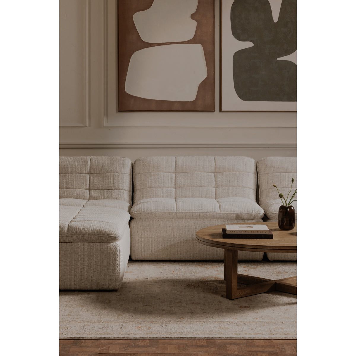 Lino Textured Oat Lounge Modular Sectional - Ornate Home