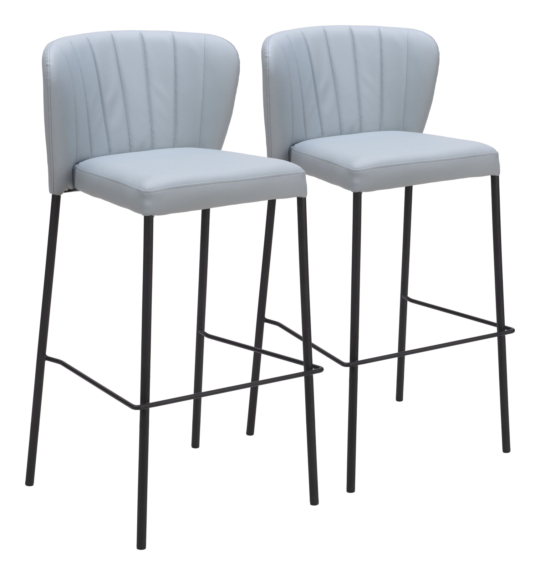Linz Gray Barstool (Set of 2) - Ornate Home
