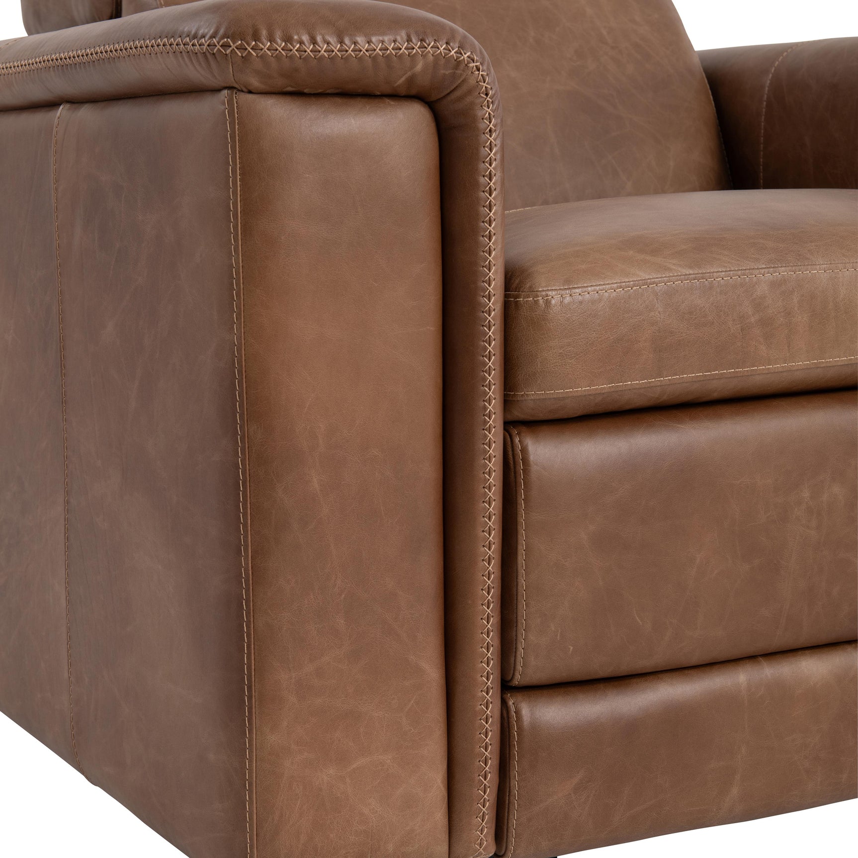 Lioni Brown Leather Power Motion Chair - Ornate Home