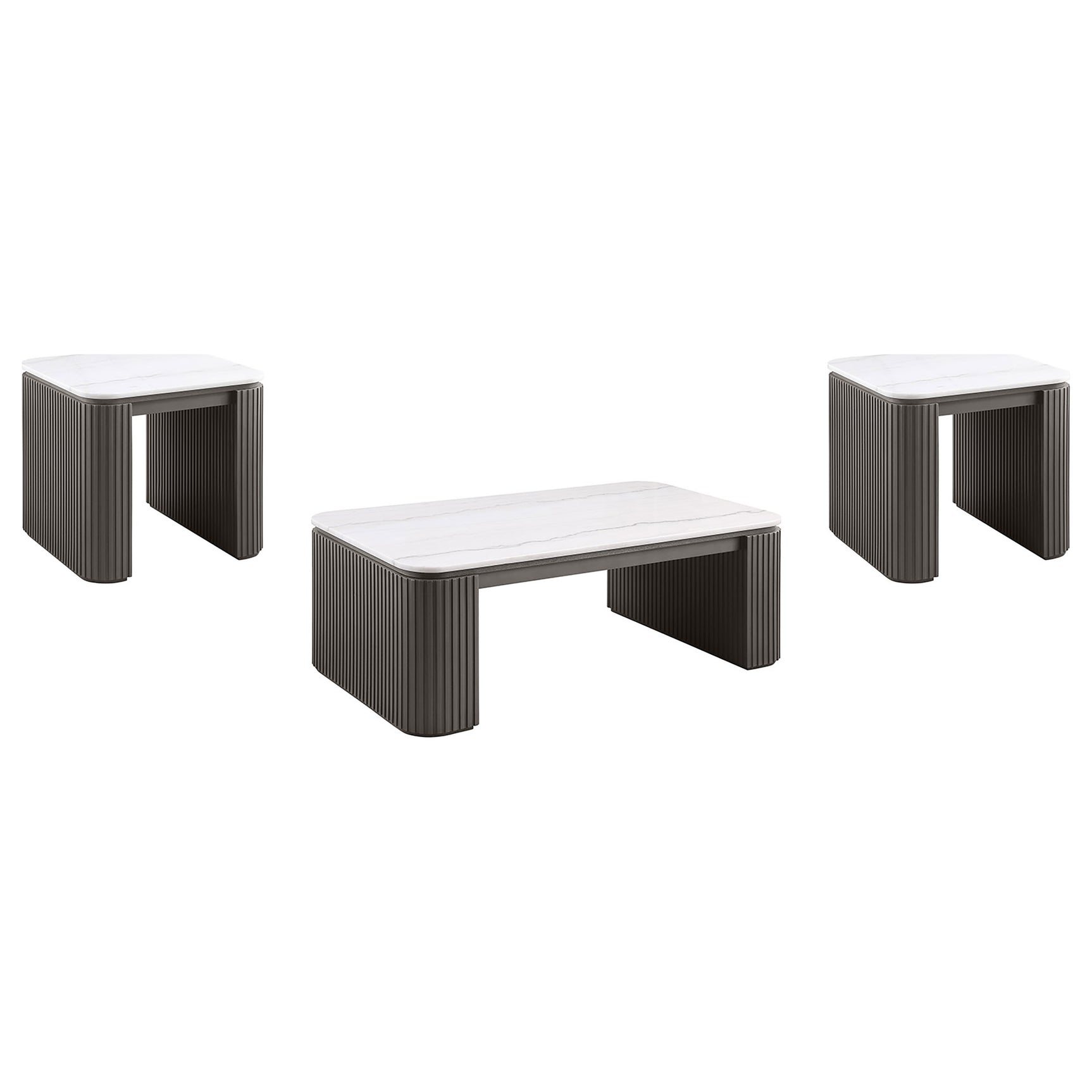 Lior Charcoal Coffee Table Set - Ornate Home