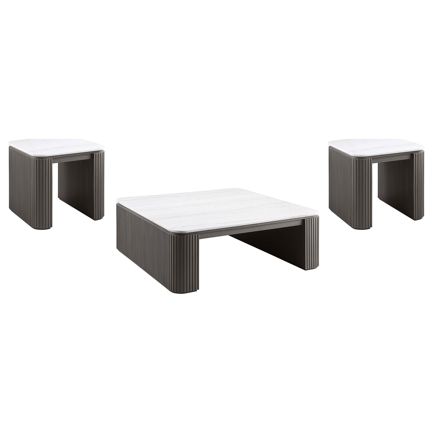 Lior Charcoal Coffee Table Set - Ornate Home