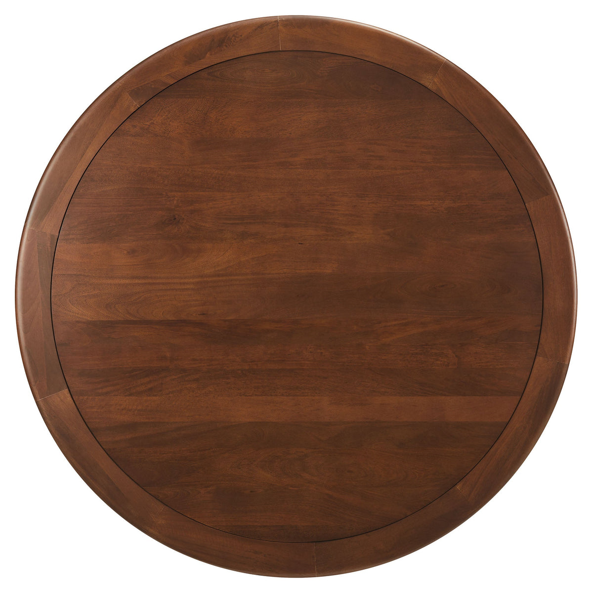 Lippa Black/Walnut 60" Round Pedestal Solid Wood Dining Table - Ornate Home