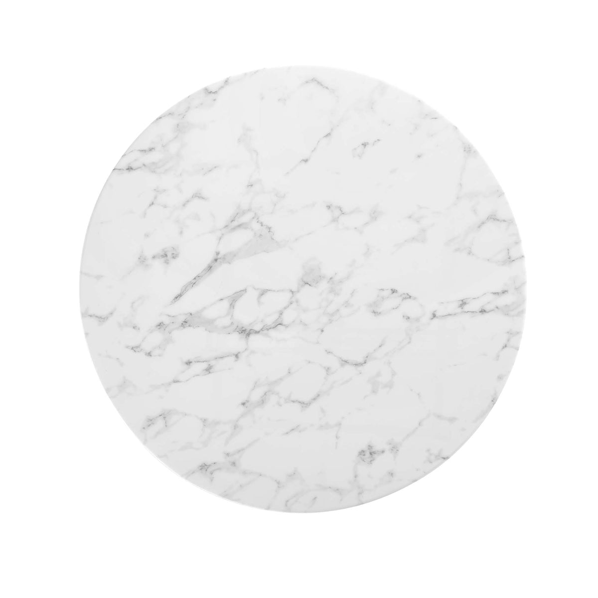 Lippa Black/White 40" Round Faux Marble Dining Table - Ornate Home
