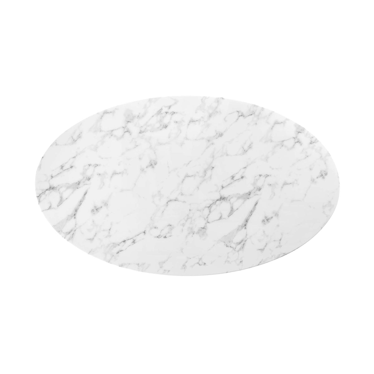 Lippa Black/White 60" Oval Faux Marble Dining Table - Ornate Home