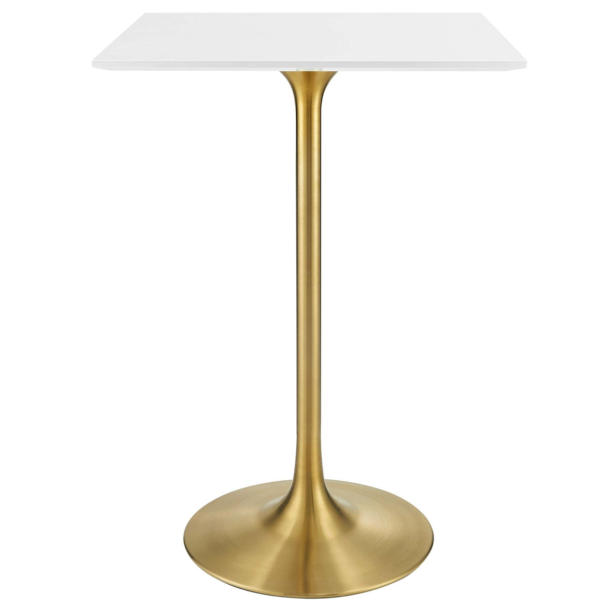 Lippa Gold/White 28" Square Wood Bar Table - Ornate Home