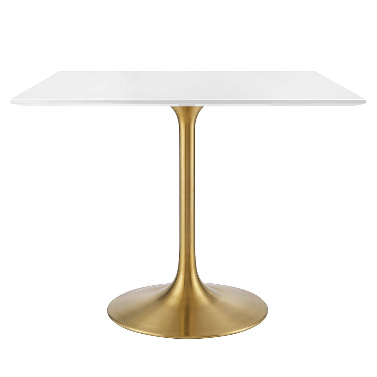 Lippa Gold/White 36" Square Wood Dining Table - Ornate Home