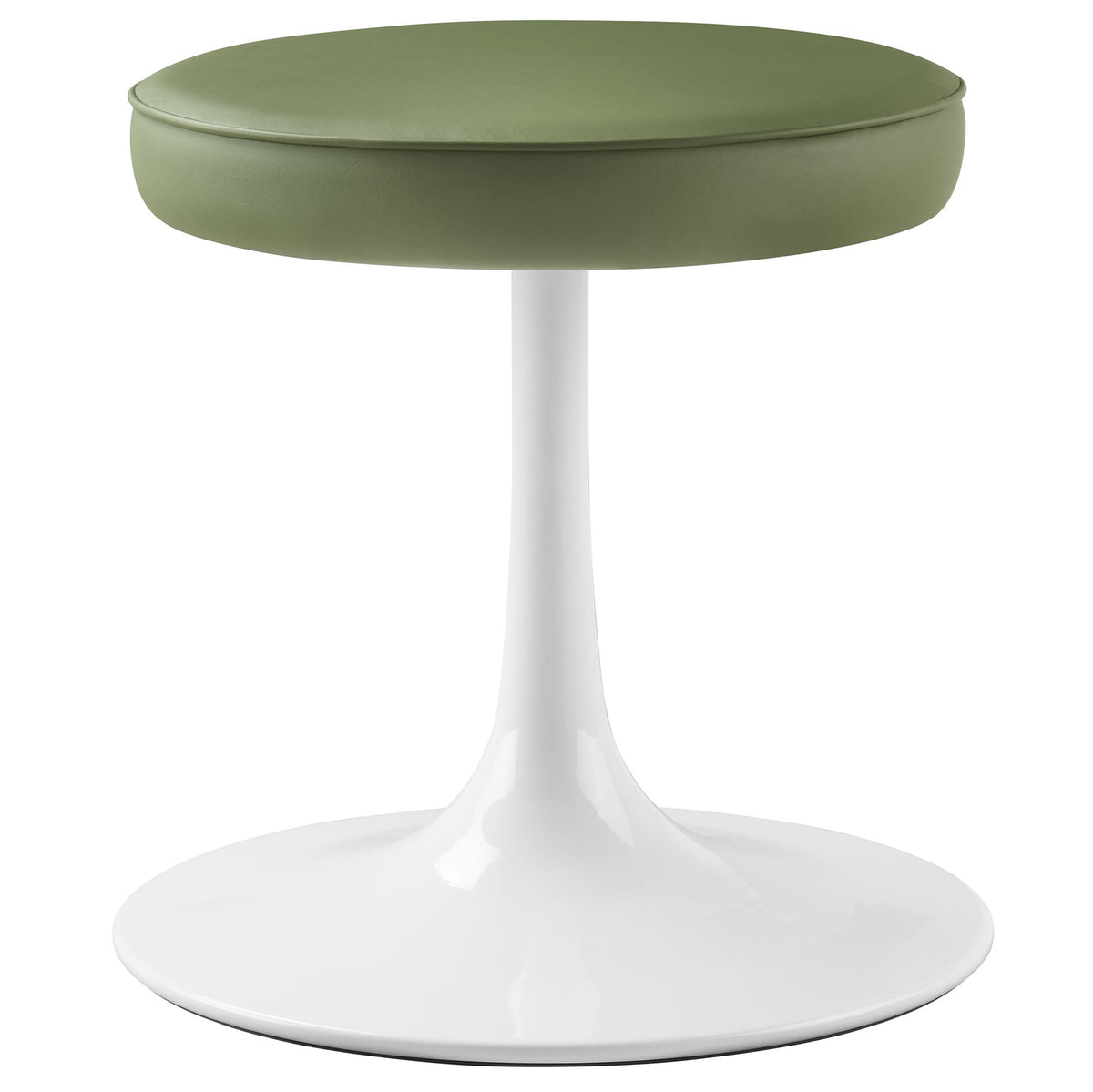 Lippa Leaf Vegan Leather Round Stool - Ornate Home
