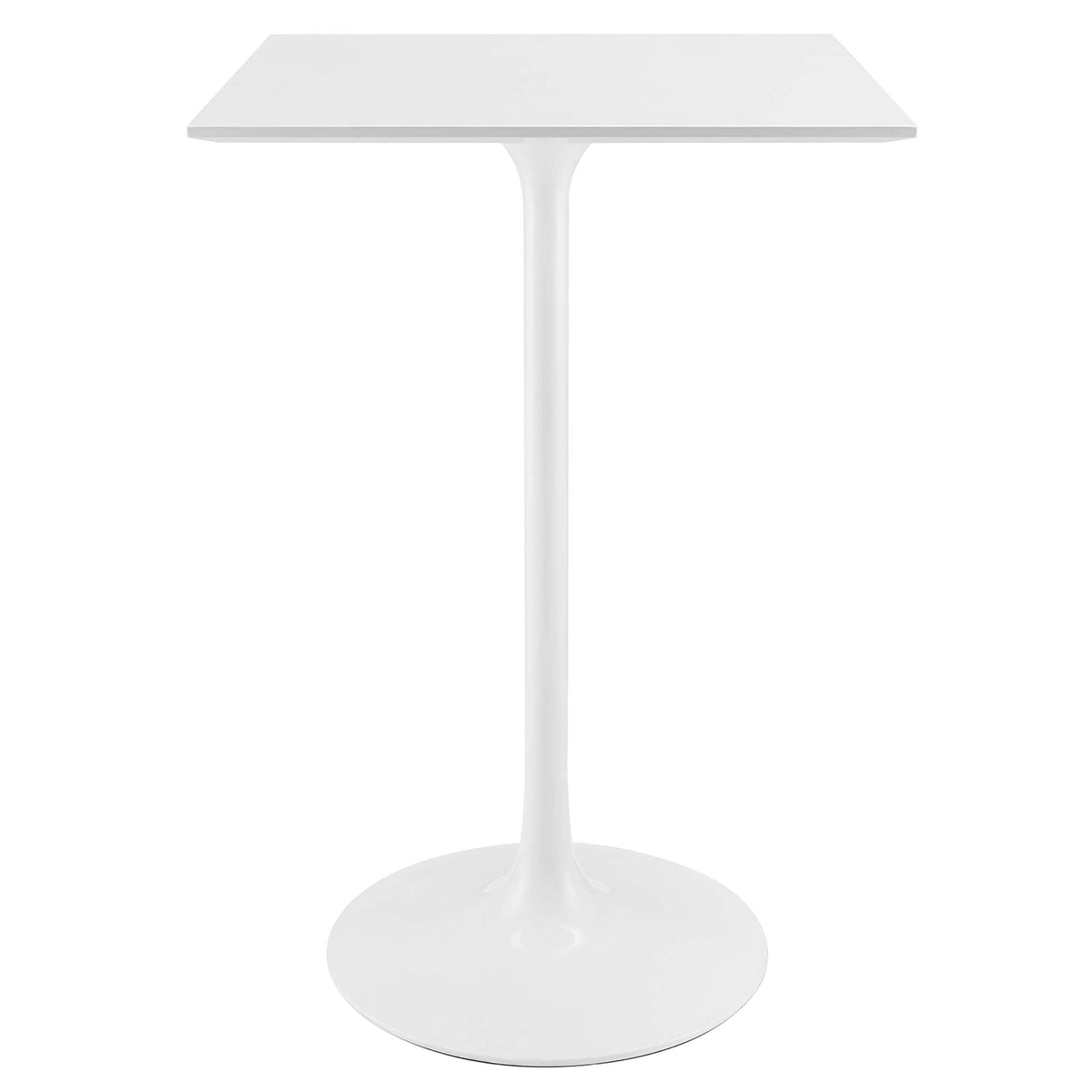 Lippa White 28" Square Wood Bar Table - Ornate Home