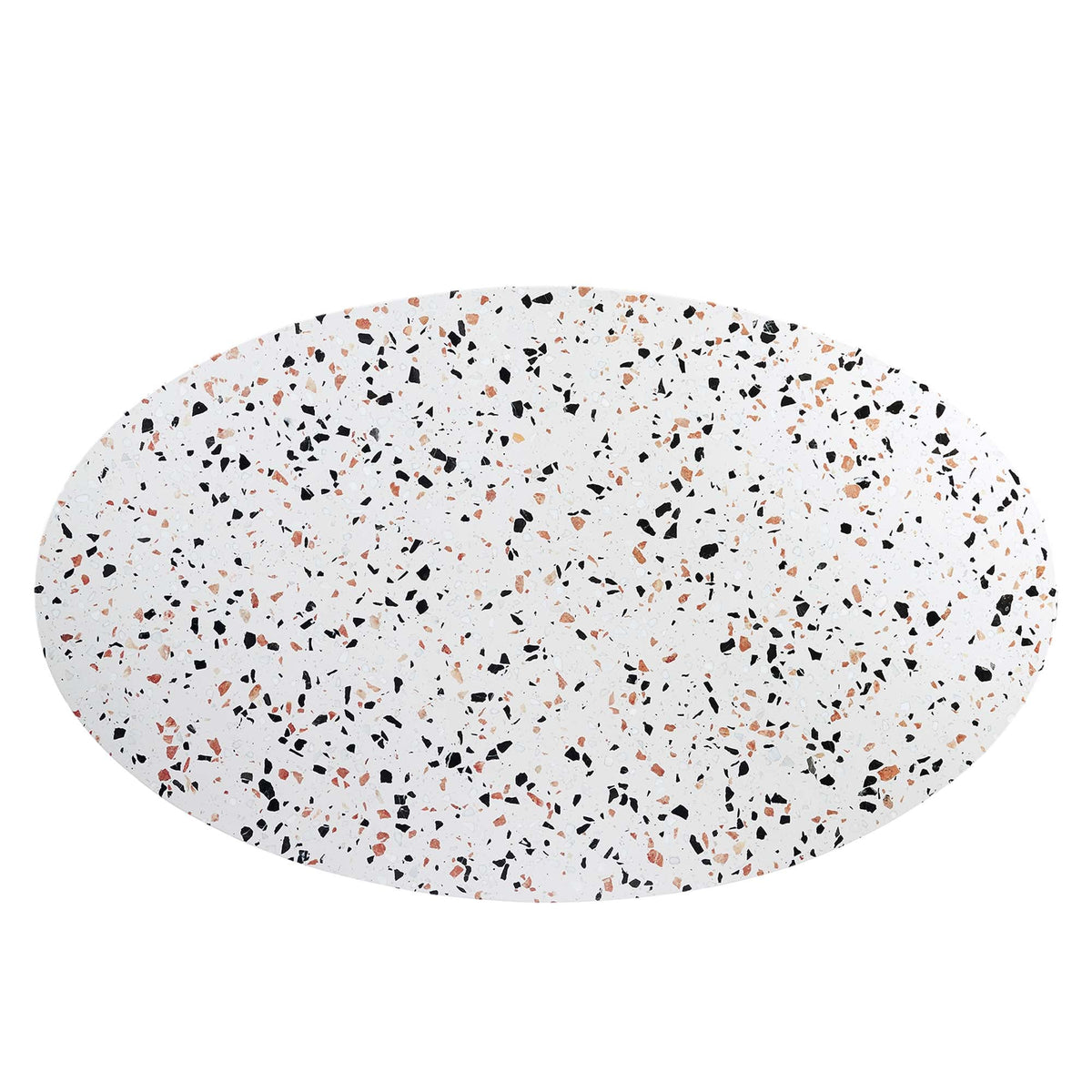 Lippa White 60" Oval Terrazzo Dining Table - Ornate Home
