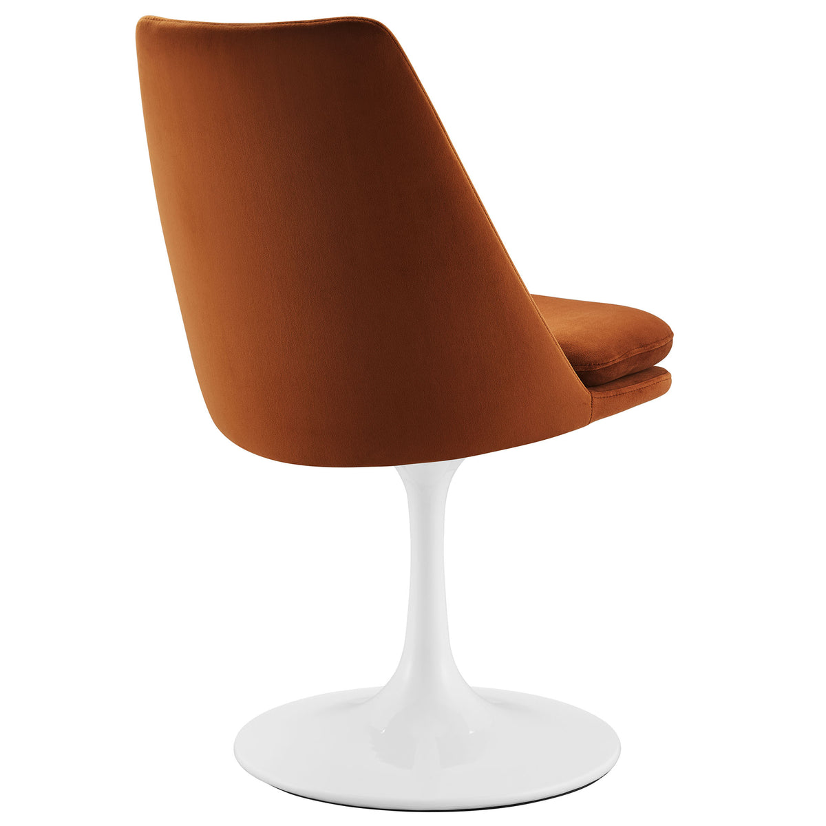 Lippa White/Rust Swivel Dining Performance Velvet Side Chair - Ornate Home