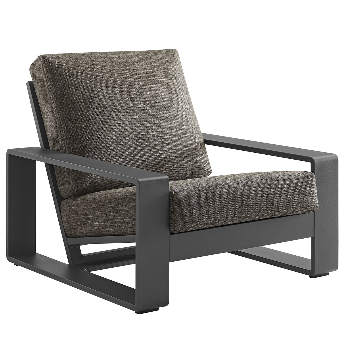 Lirienne Smoke Outdoor Patio Aluminum Armchair - Ornate Home