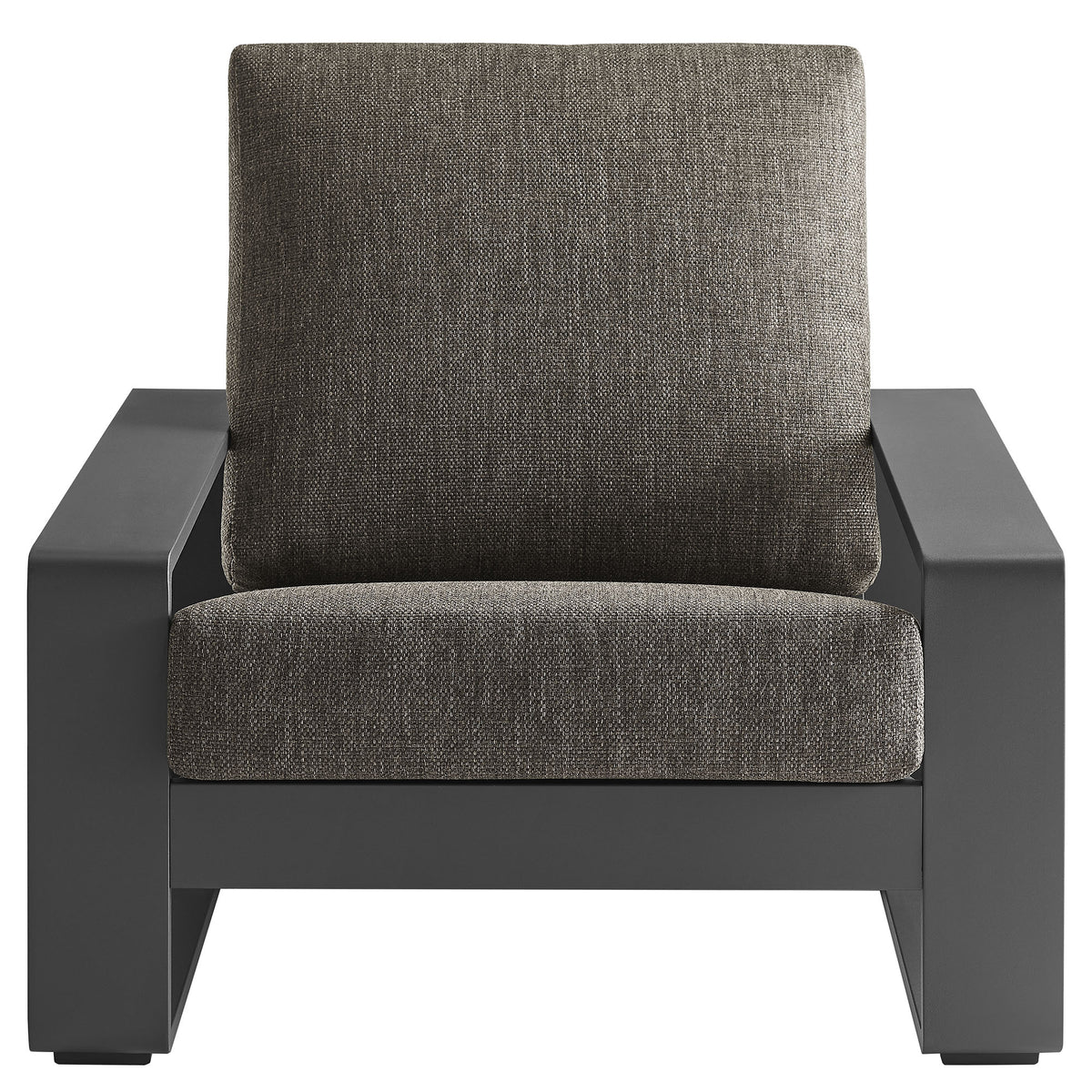 Lirienne Smoke Outdoor Patio Aluminum Armchair - Ornate Home