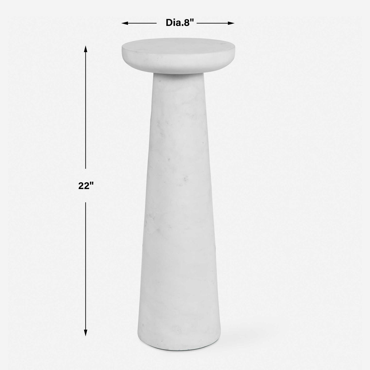 Lirra White Marble Indoor-Outdoor Drink Table - Ornate Home