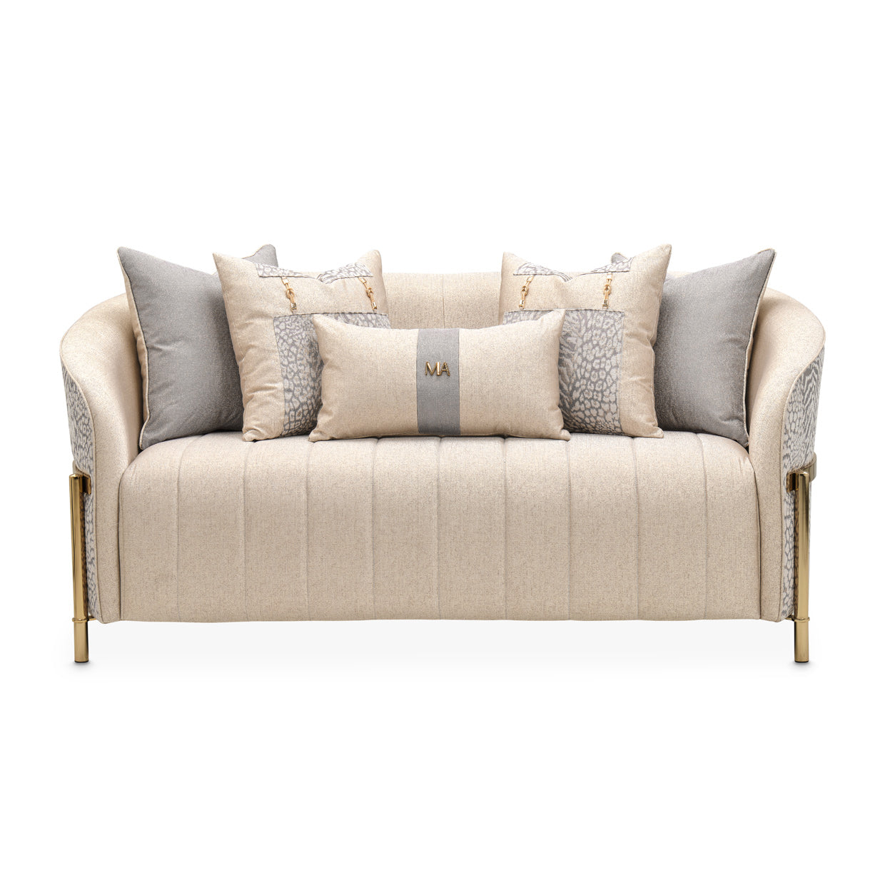Lisbon Gold/Opal Loveseat - Ornate Home
