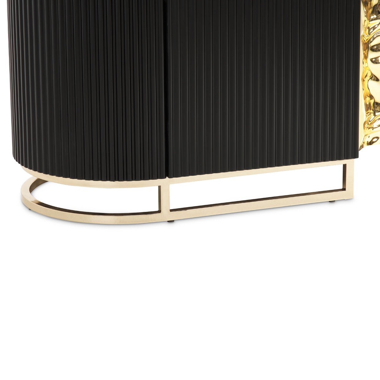 Lisbon Silken Matte Black Media Cabinet - Ornate Home