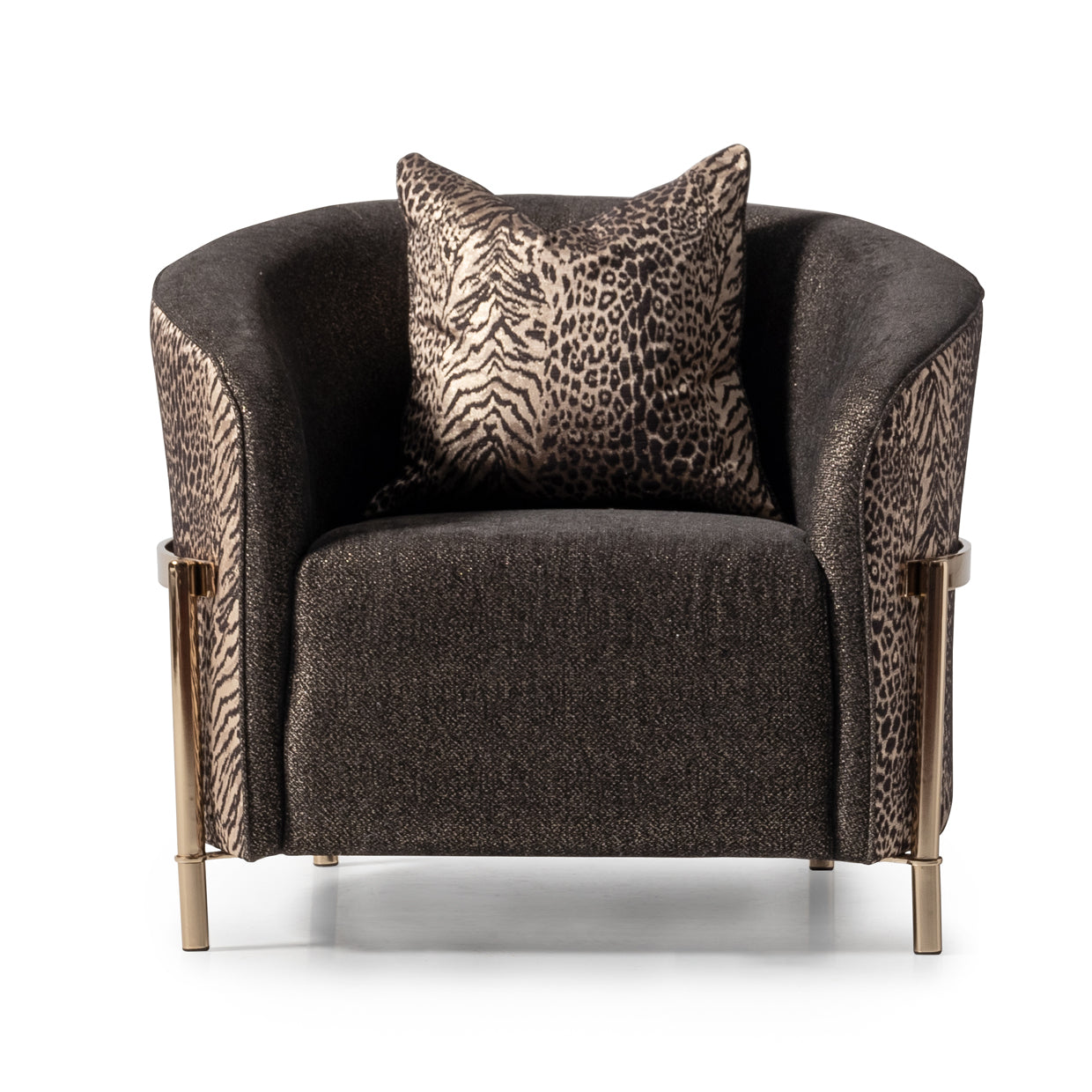 Lisbon Silken Matte Black/Onyx Accent Chair - Ornate Home
