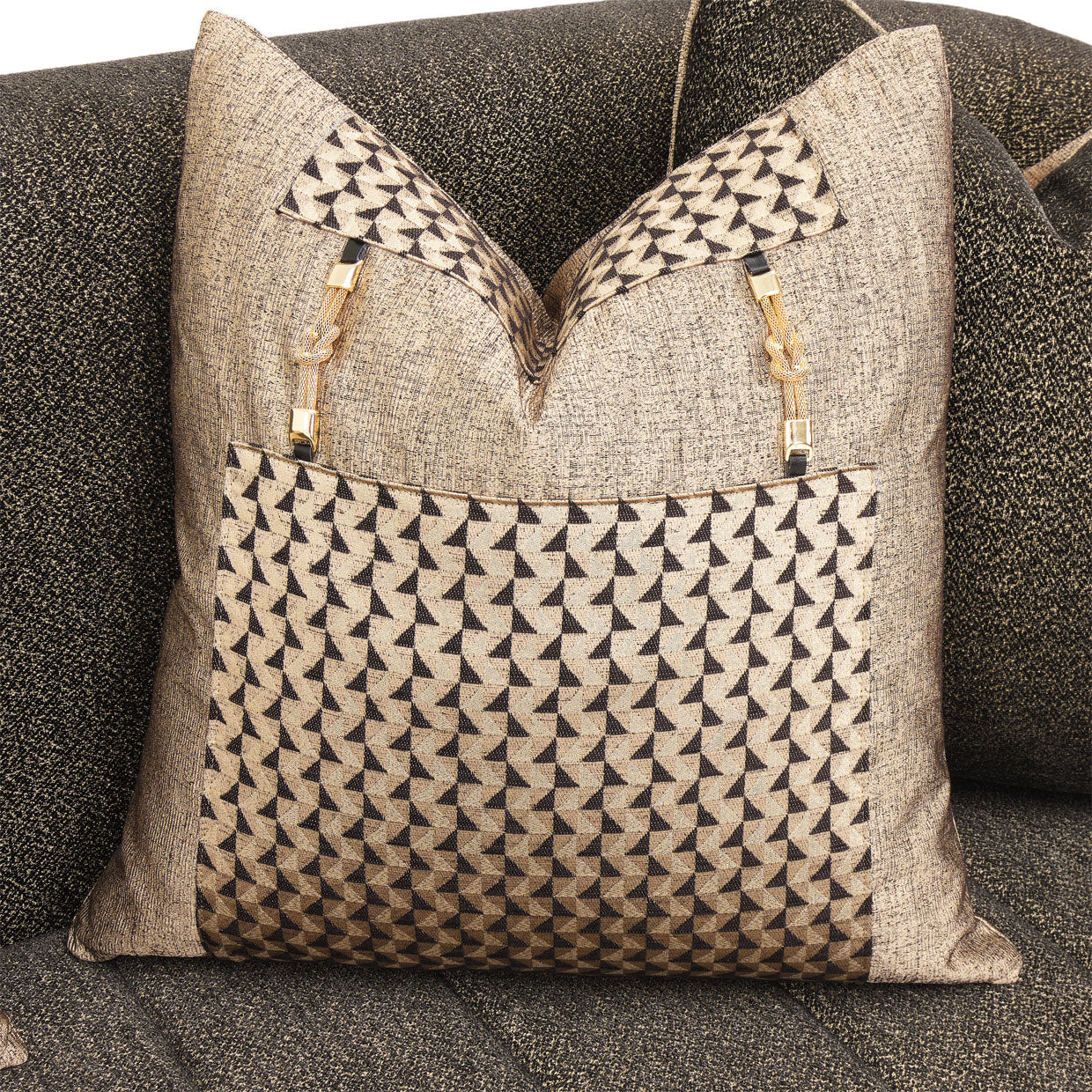 Lisbon Silken Matte Black/Onyx Loveseat - Ornate Home