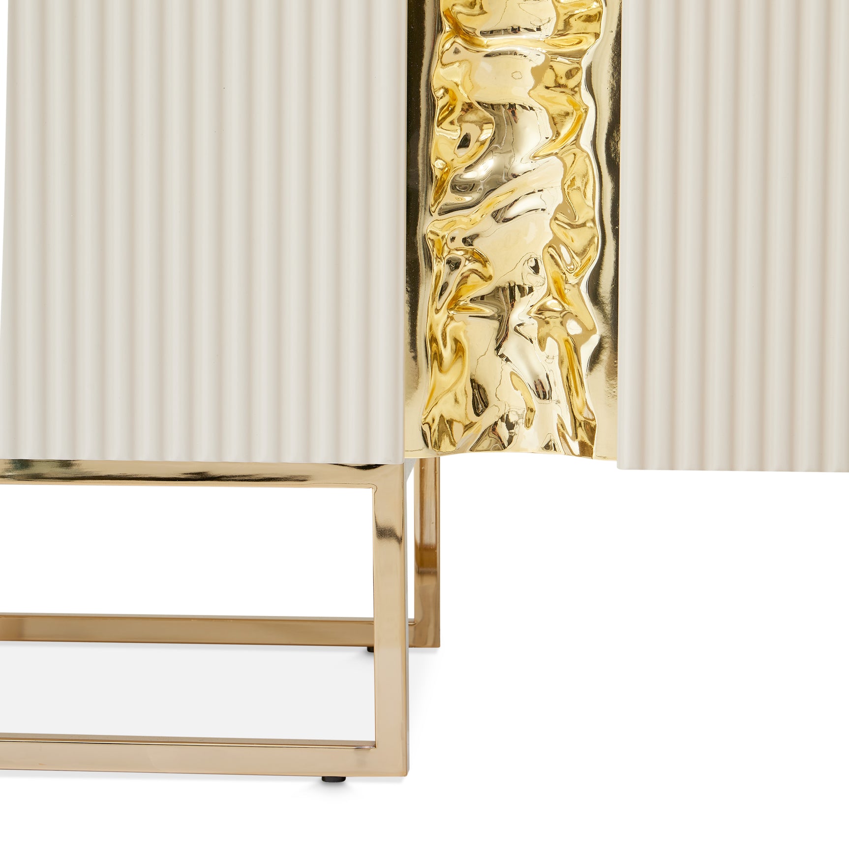 Lisbon Silken Matte Cream Console Table - Ornate Home