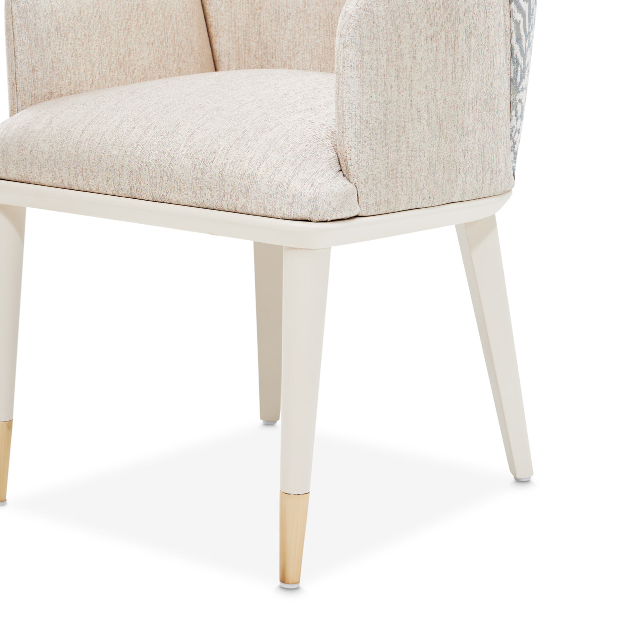 Lisbon Silken Matte Cream/Opal Dining Arm Chair - Ornate Home