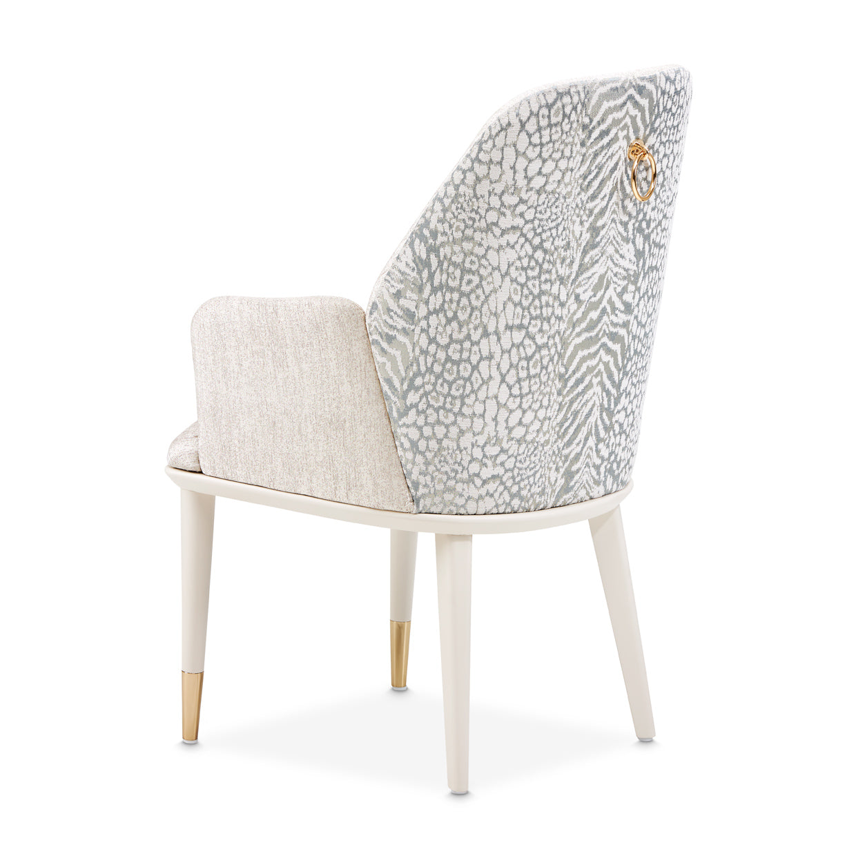 Lisbon Silken Matte Cream/Opal Dining Arm Chair - Ornate Home