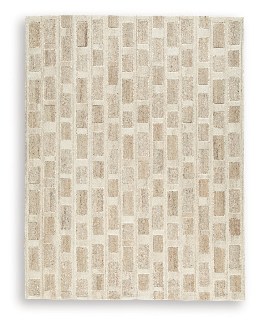 Lisgrove Tan/Brown/White Large Rug - Ornate Home