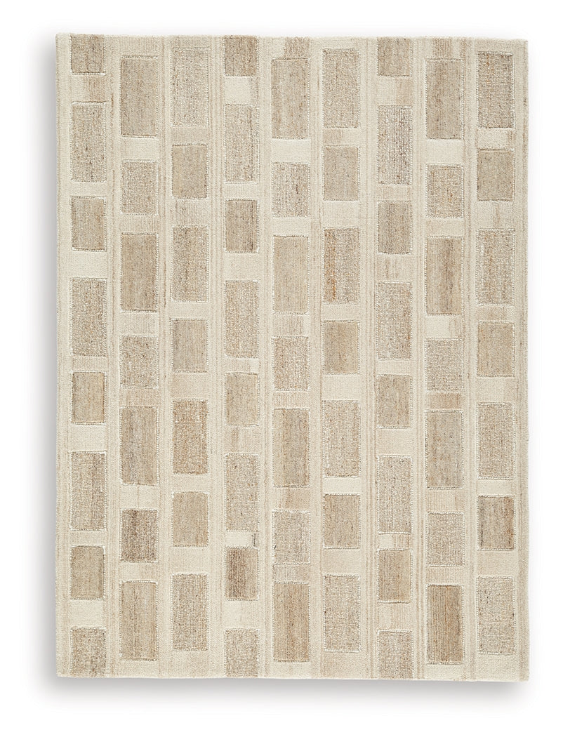 Lisgrove Tan/Brown/White Medium Rug - Ornate Home
