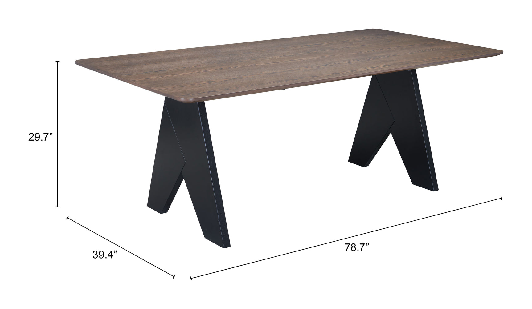 Lisse Espresso Rectangular Dining Table - Ornate Home