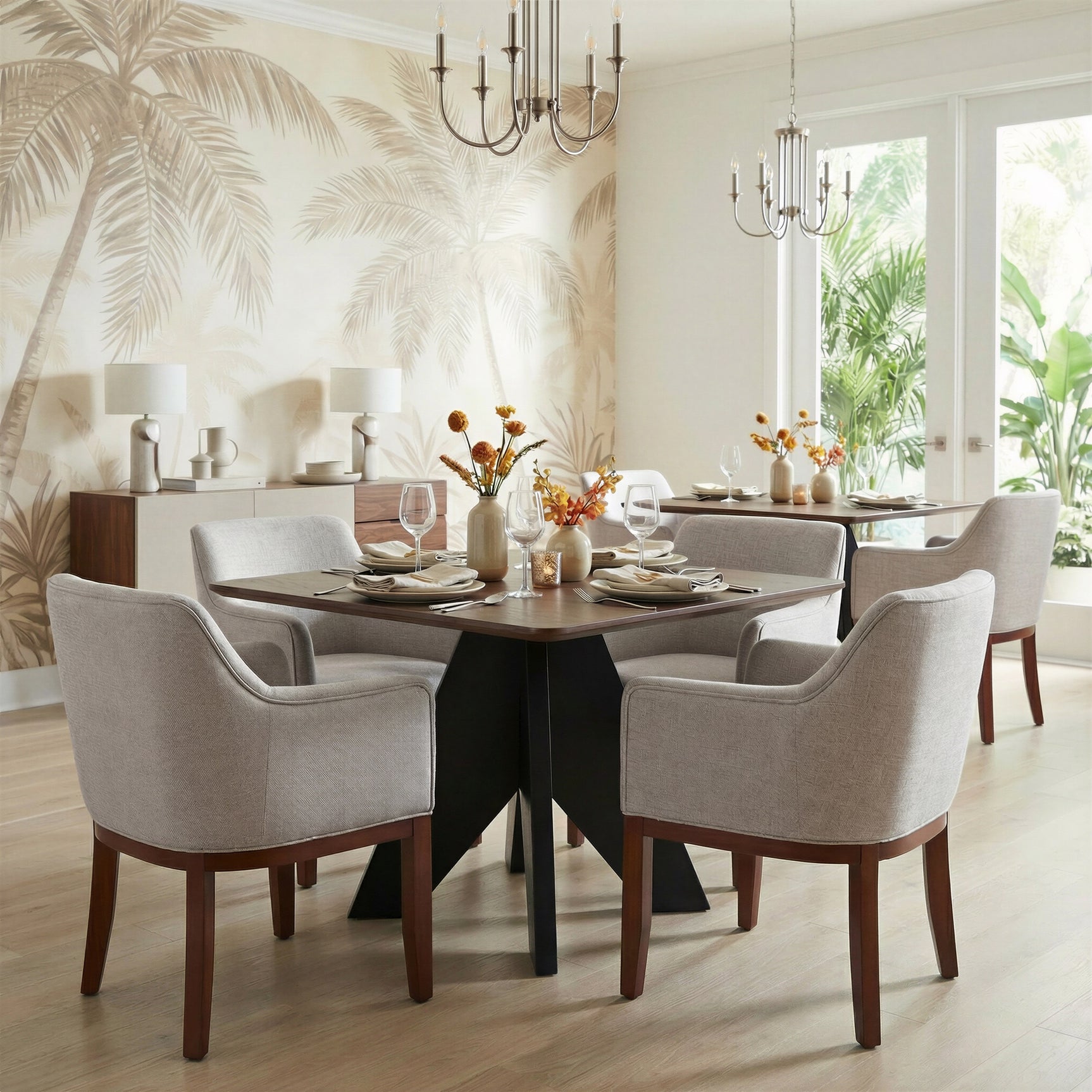 Lisse Espresso Square Dining Table - Ornate Home