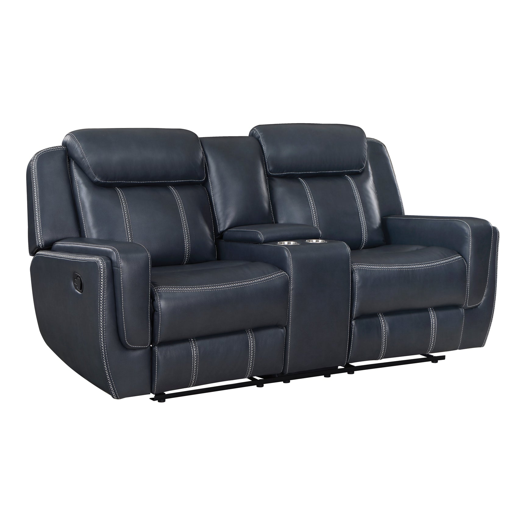 Littleton Blue Double Reclining Loveseat - Ornate Home