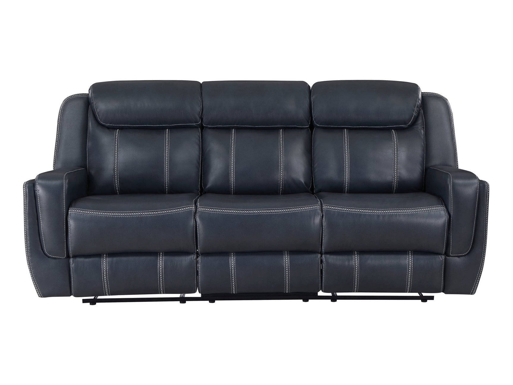 Littleton Blue Double Reclining Sofa - Ornate Home